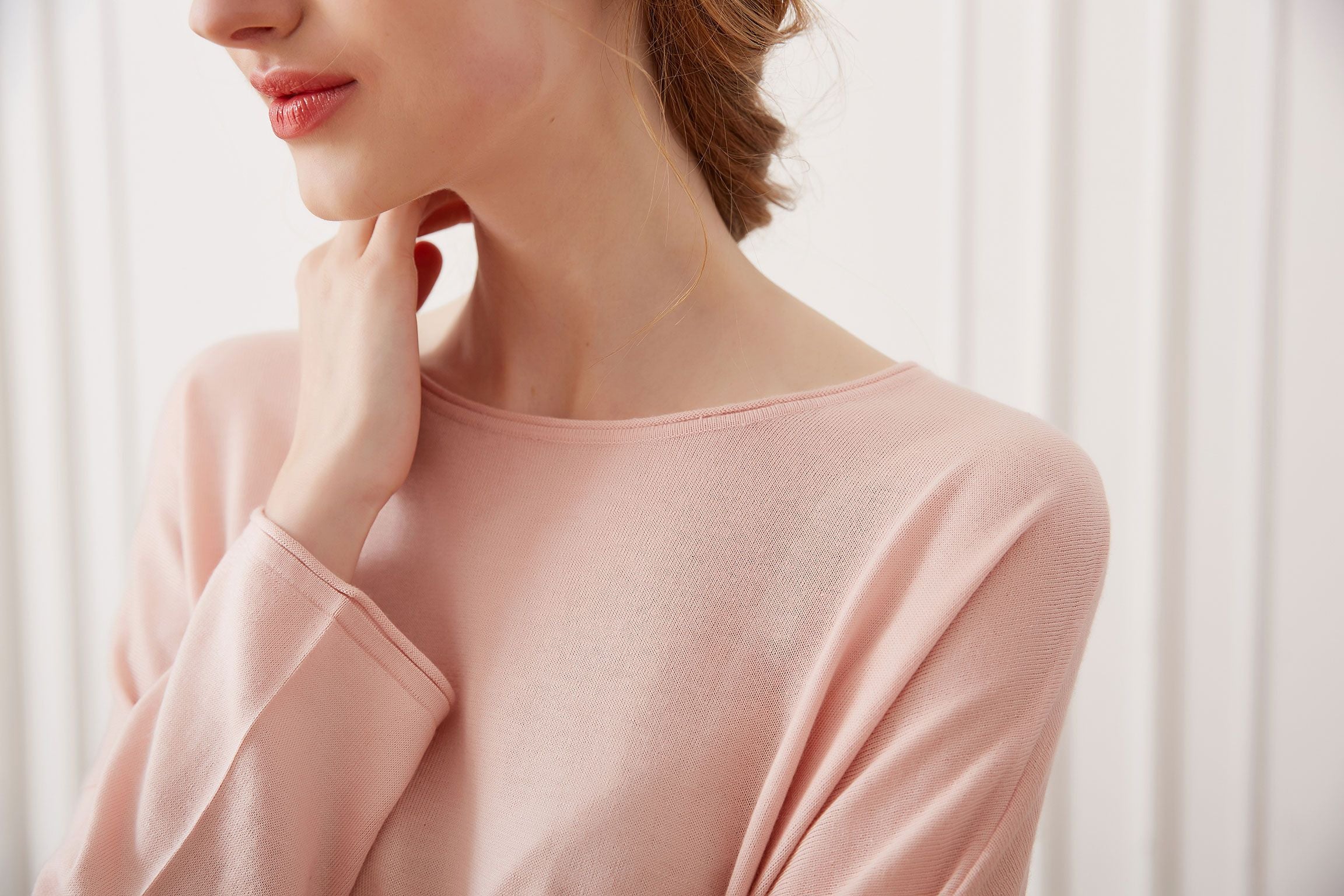 Silk Cashmere Loungewear Set, Blush