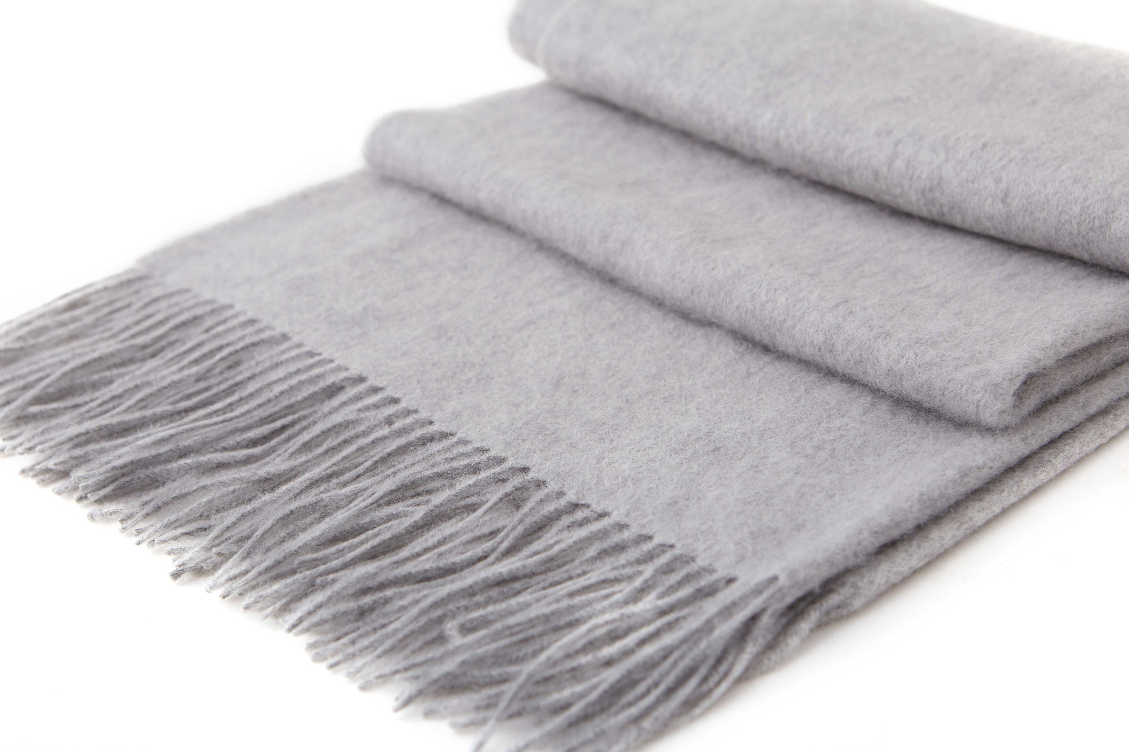 Large Cashmere Scarf, Grey