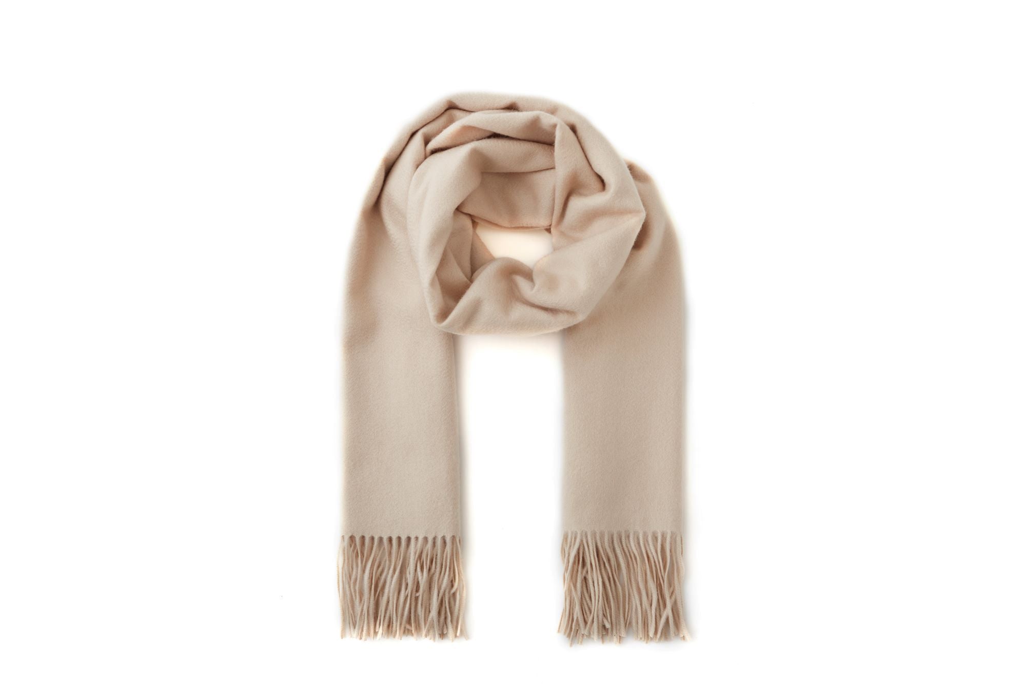 Large Cashmere Scarf, Light Beige
