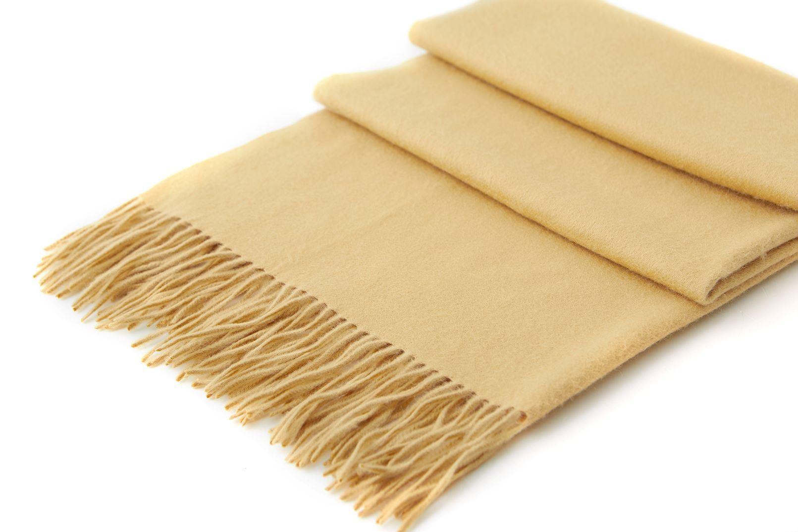 Large Cashmere Scarf, Camel