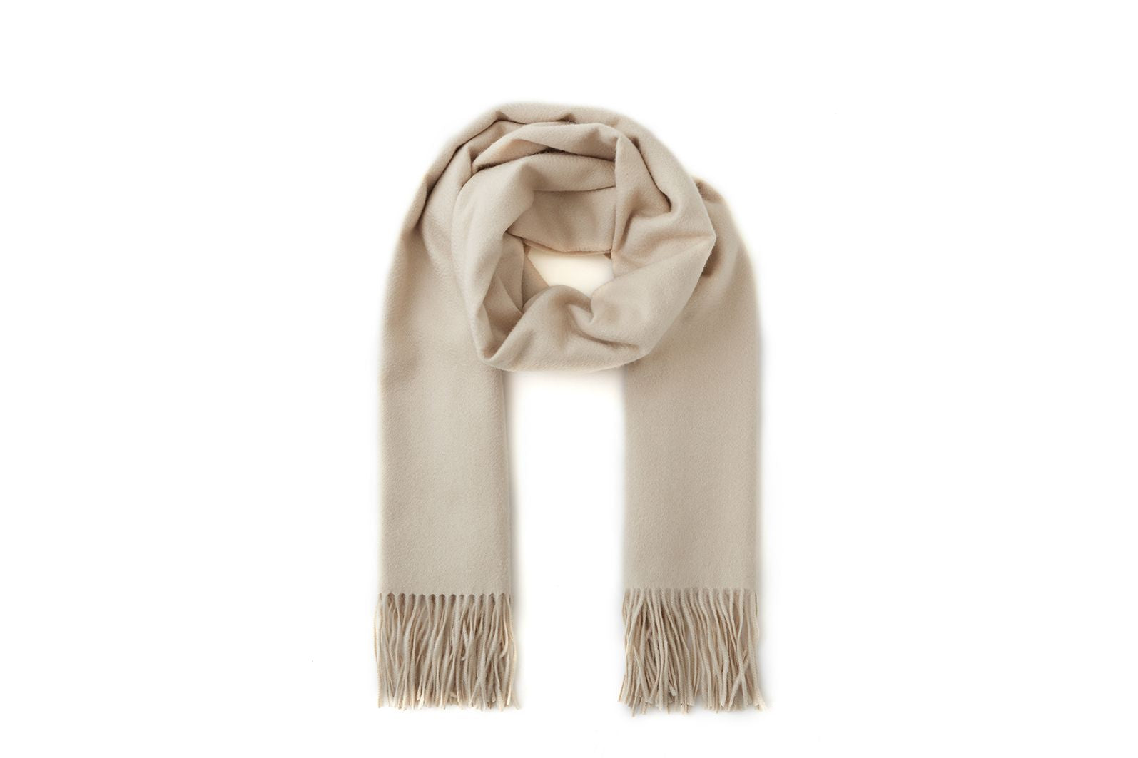 Large Cashmere Scarf, Champagne