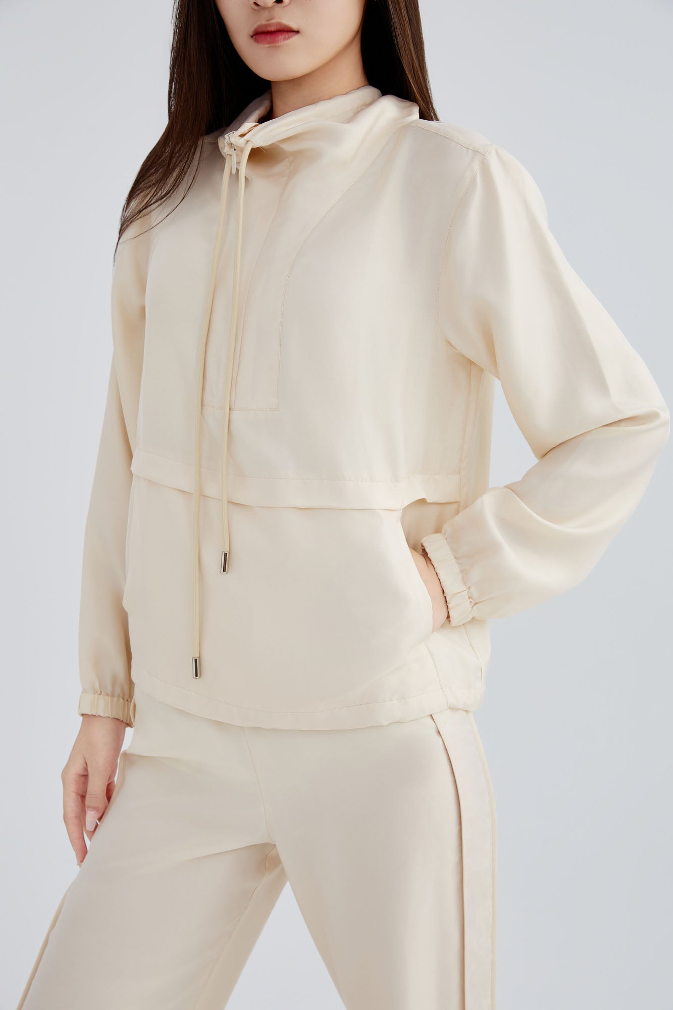 Silk UV Protection Funnel Neck Sport Hoodie