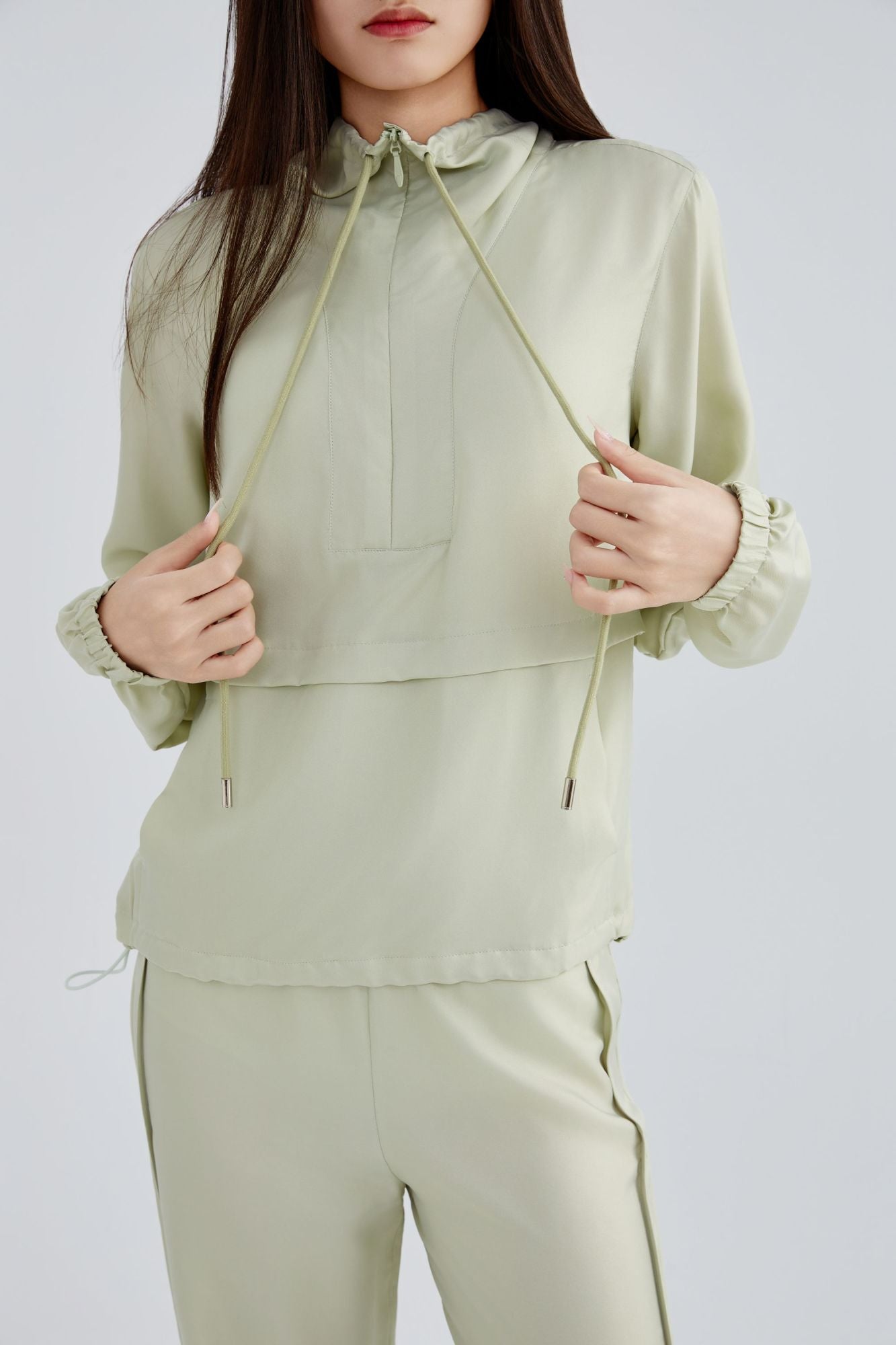 Silk UV Protection Funnel Neck Sport Hoodie