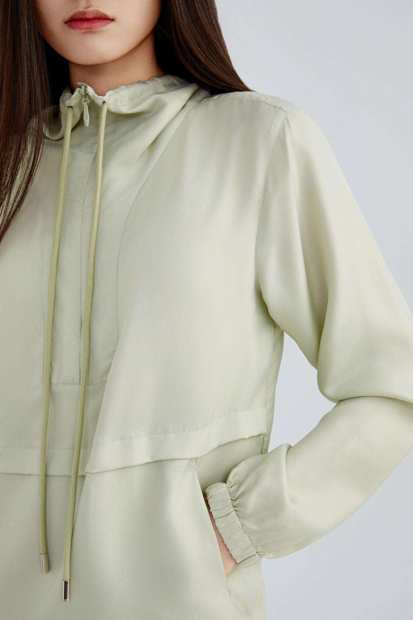 Silk UV Protection Funnel Neck Sport Hoodie