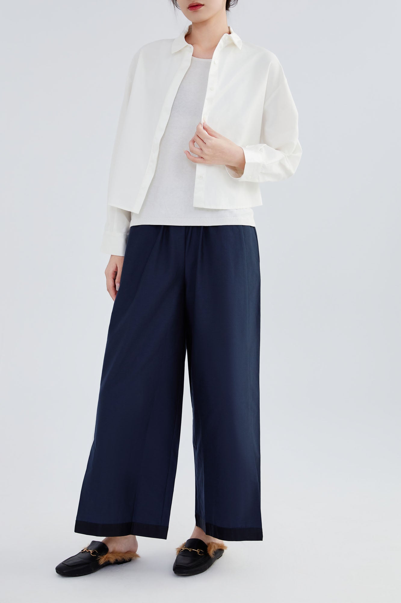 Silk & Cotton Crop Shirt