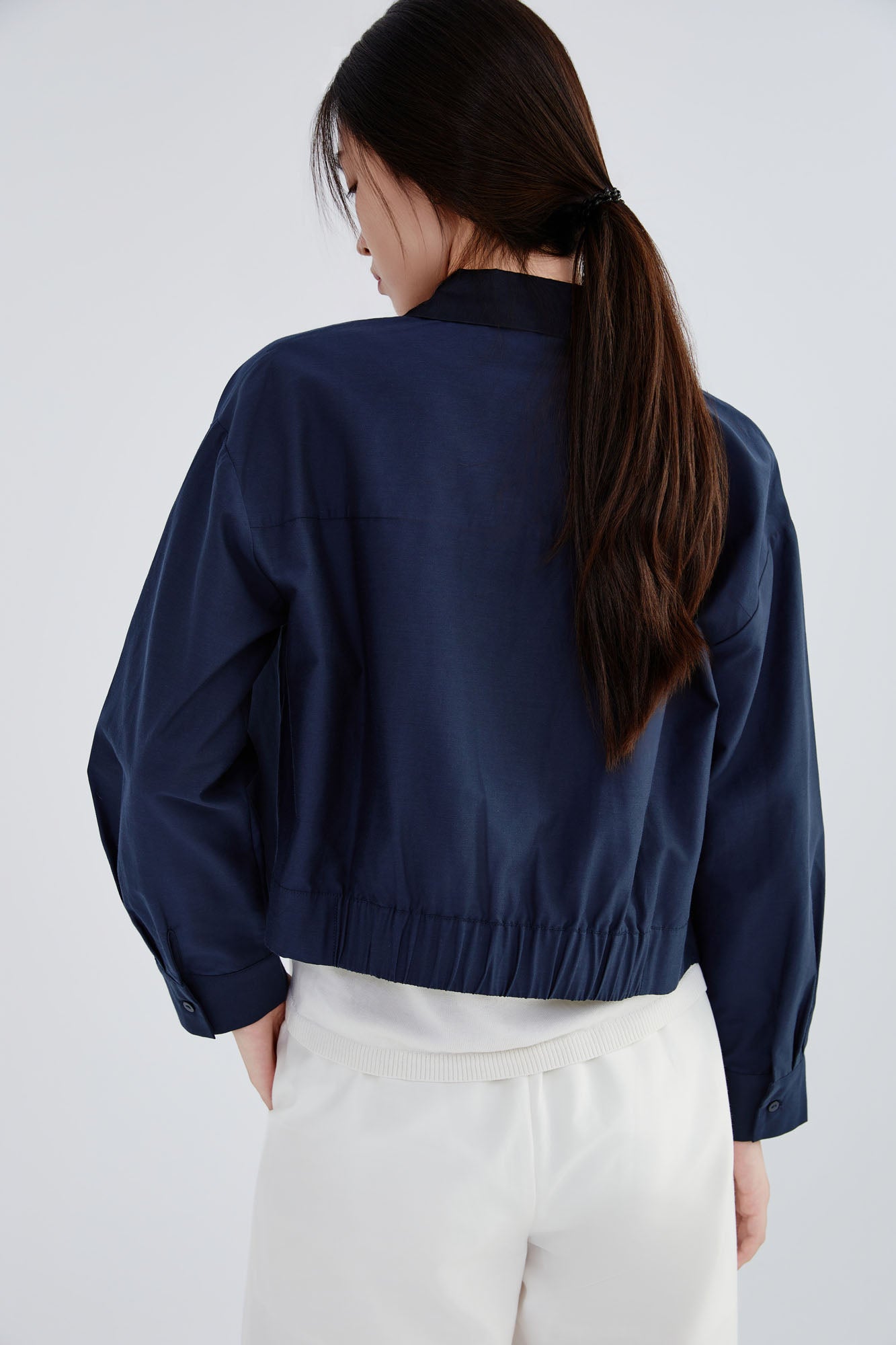 Silk & Cotton Crop Shirt