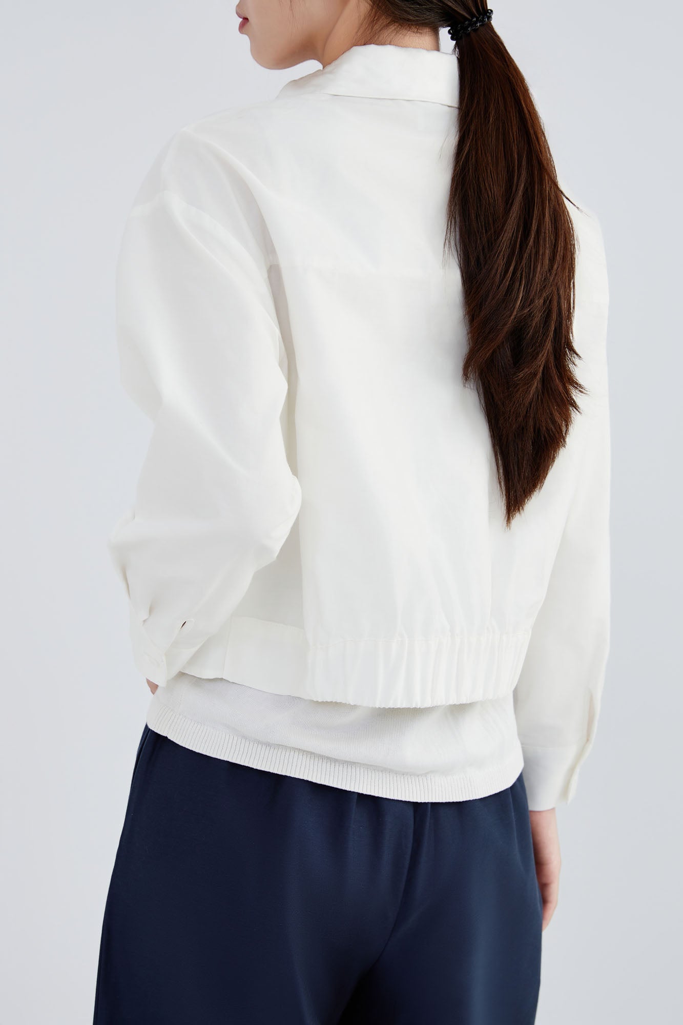 Silk & Cotton Crop Shirt