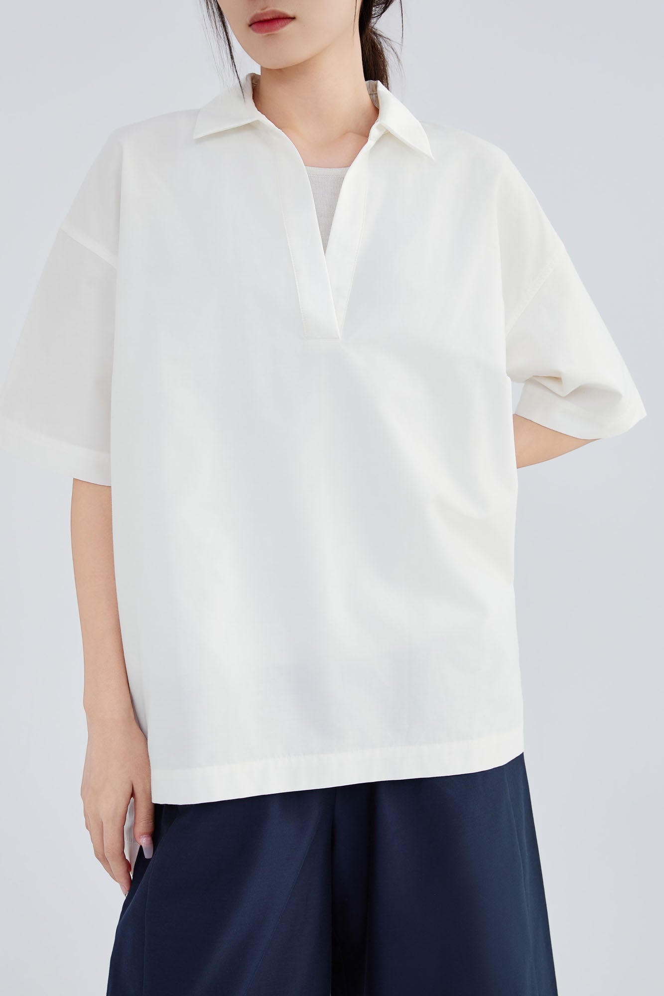 Silk & Cotton Pleat Shirt