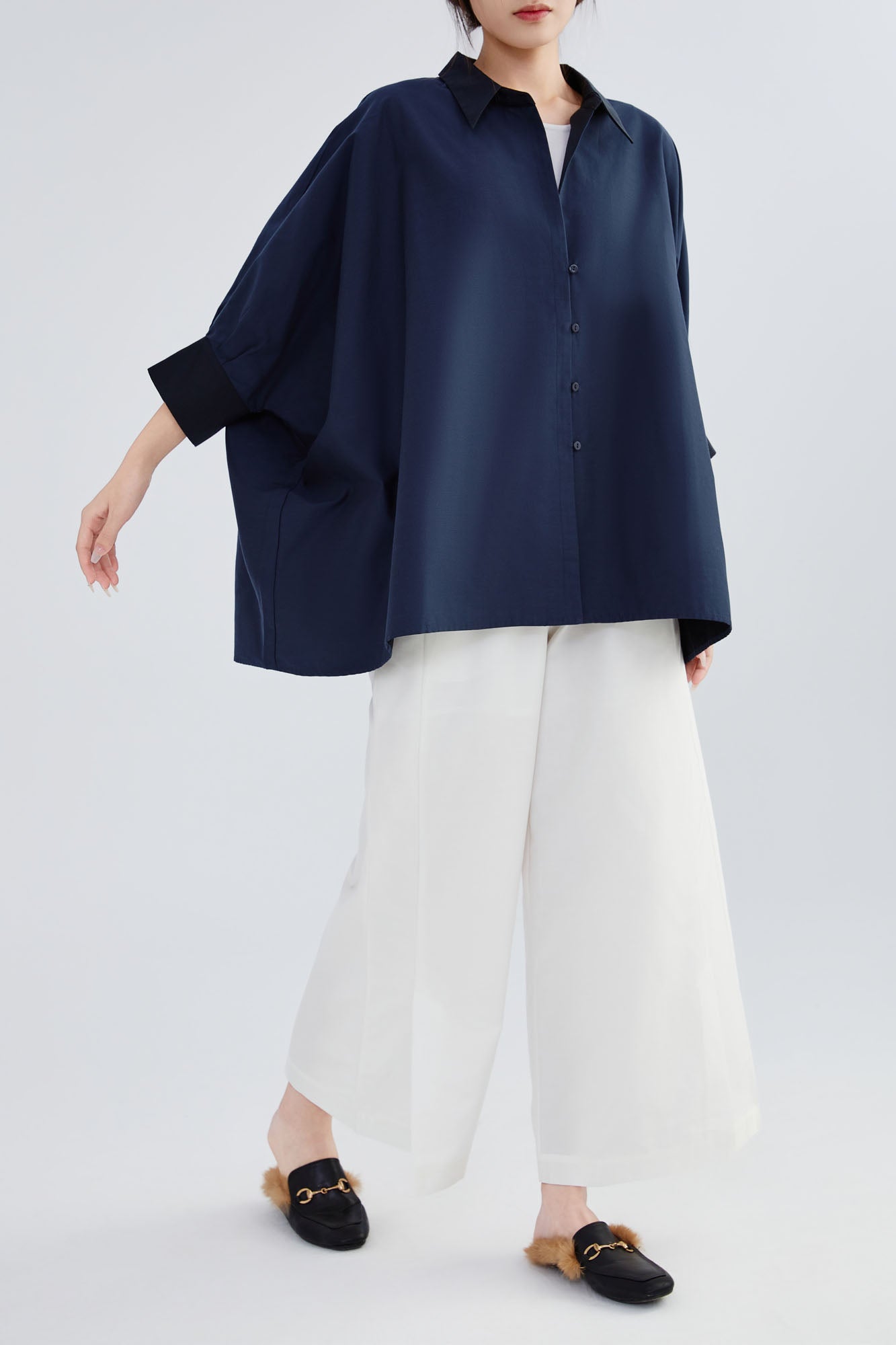 Silk & Cotton Loose Fit Shirt