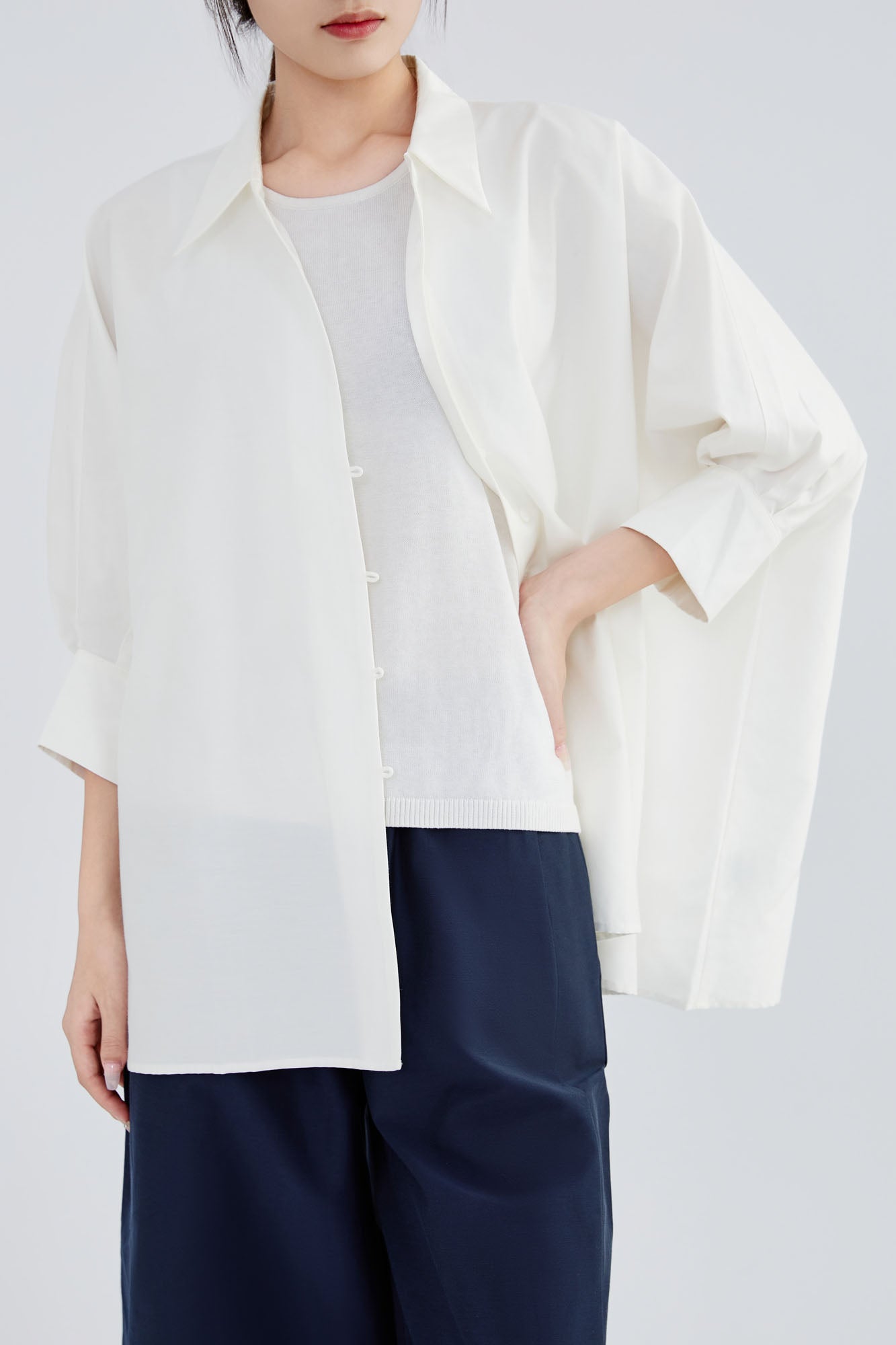 Silk & Cotton Loose Fit Shirt