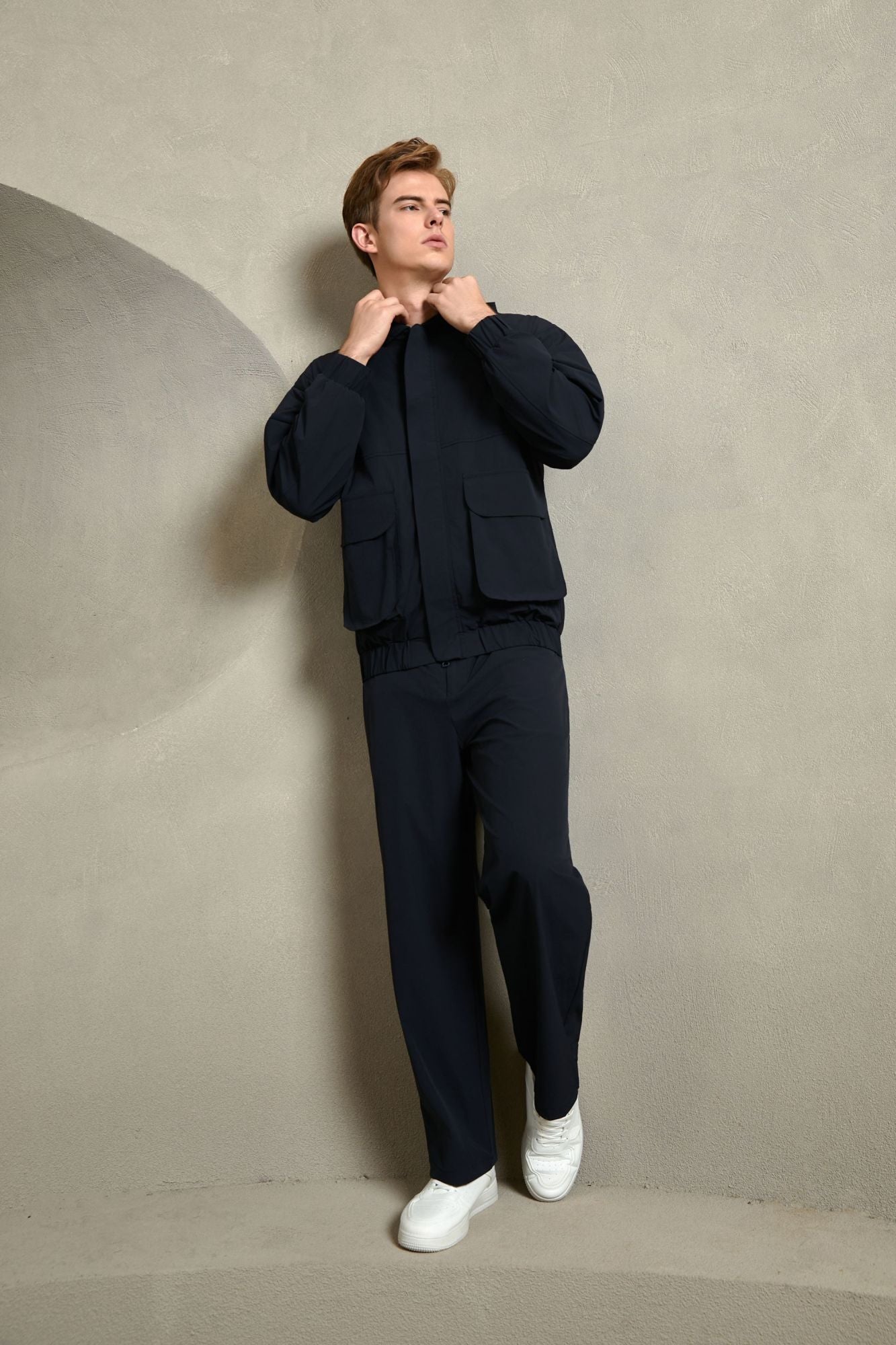 Quick Dry Hooded Windbreaker, Black