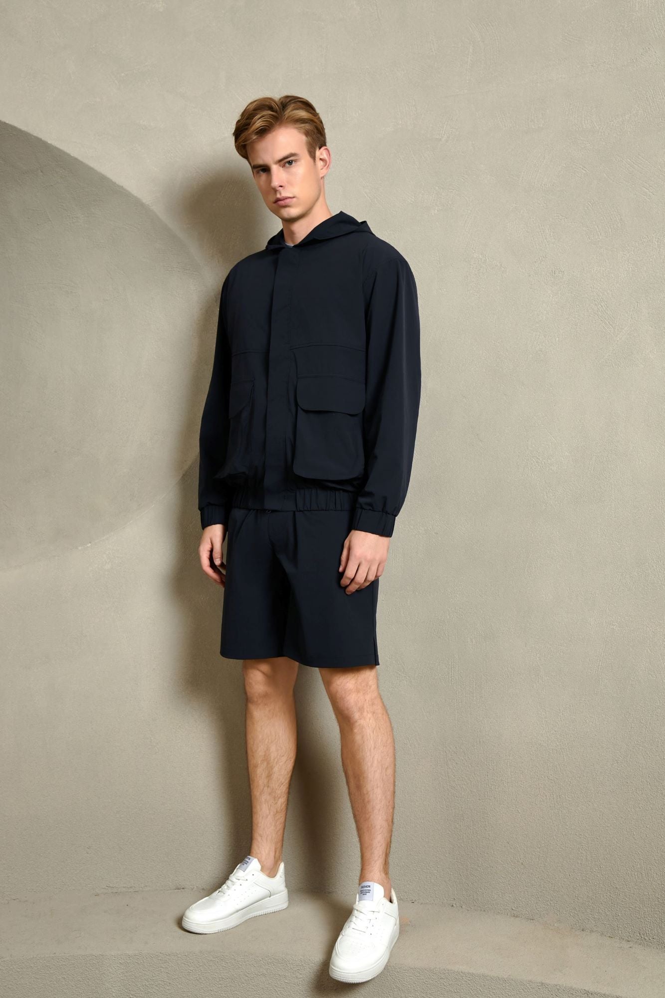 Quick Dry Hooded Windbreaker, Black