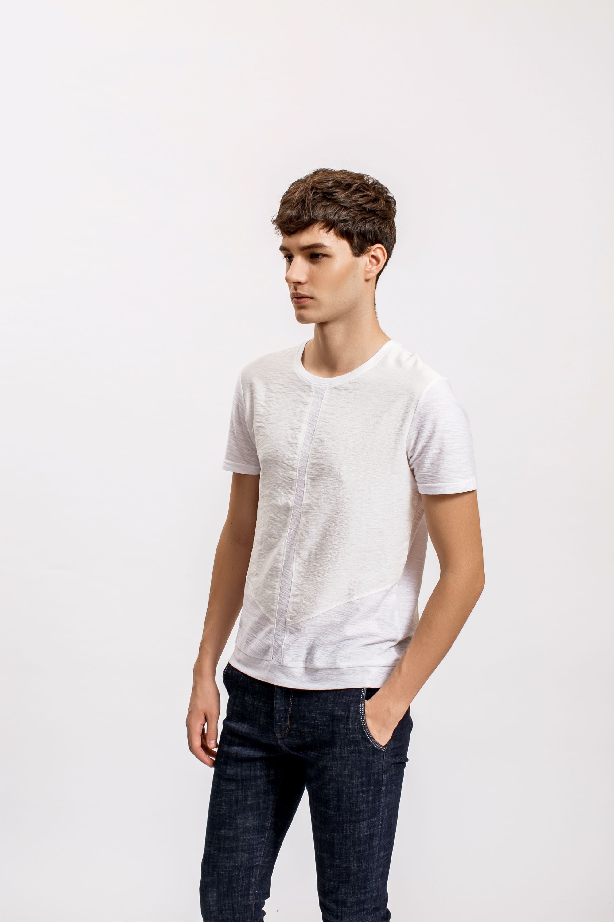 Panel Tee, White