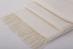 Large Cashmere Scarf, Cream