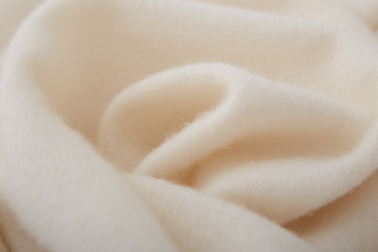 Large Cashmere Scarf, White