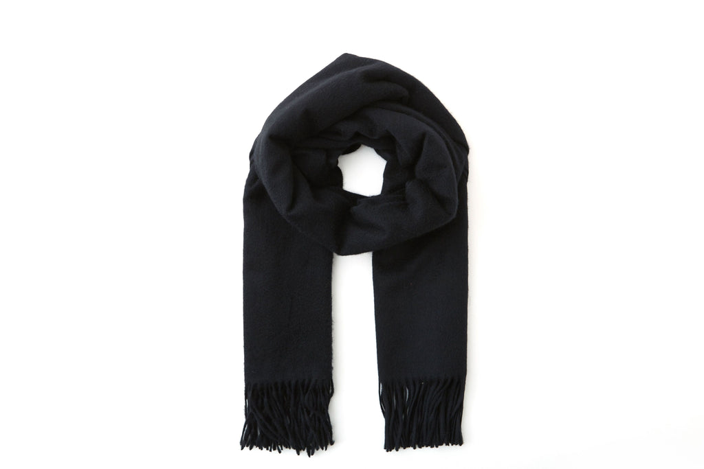 Large Cashmere Scarf, Black