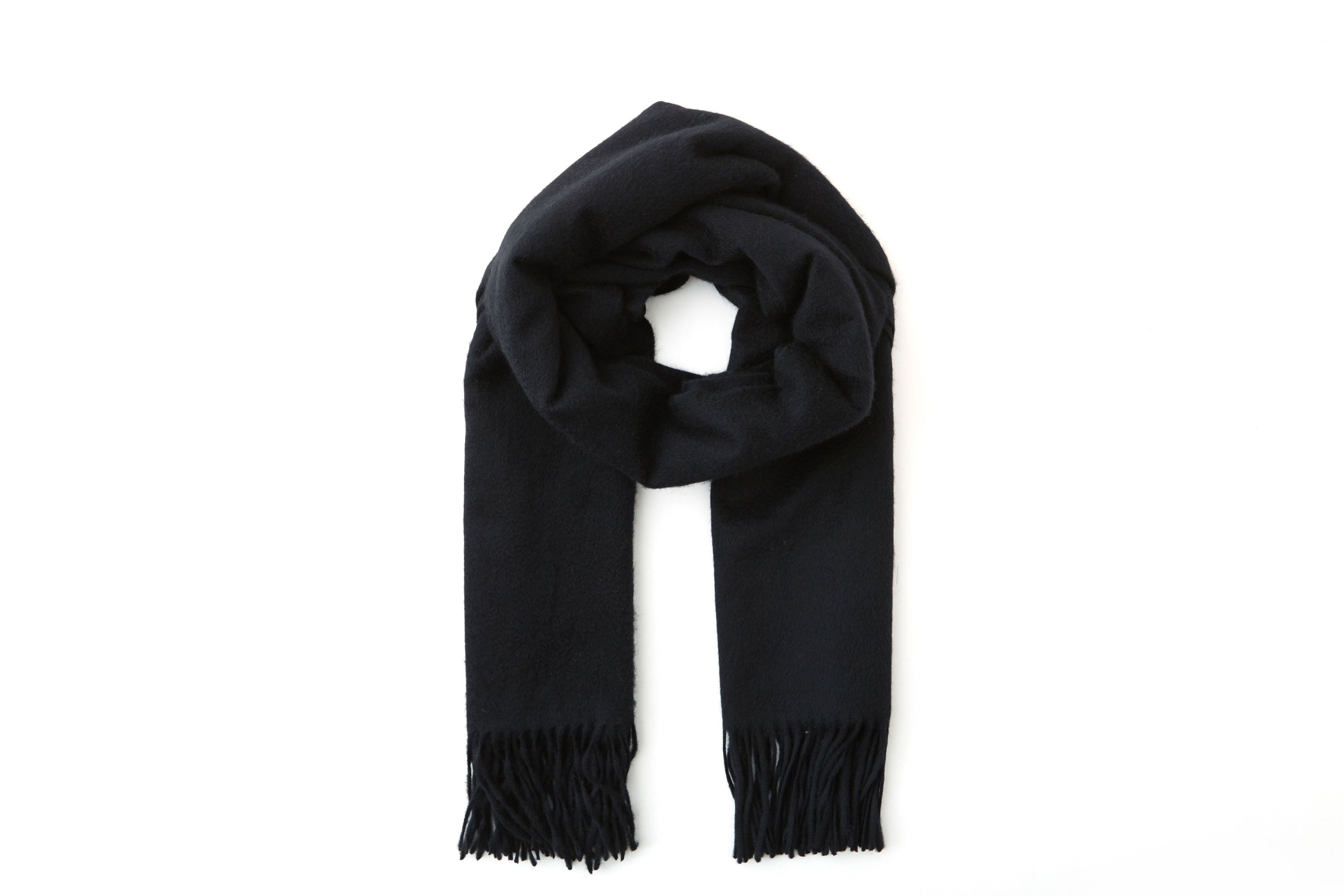 Large Cashmere Scarf, Black