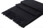 Large Cashmere Scarf, Black