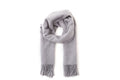 Large Cashmere Scarf, Silver Grey