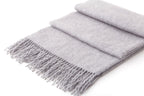 Large Cashmere Scarf, Silver Grey