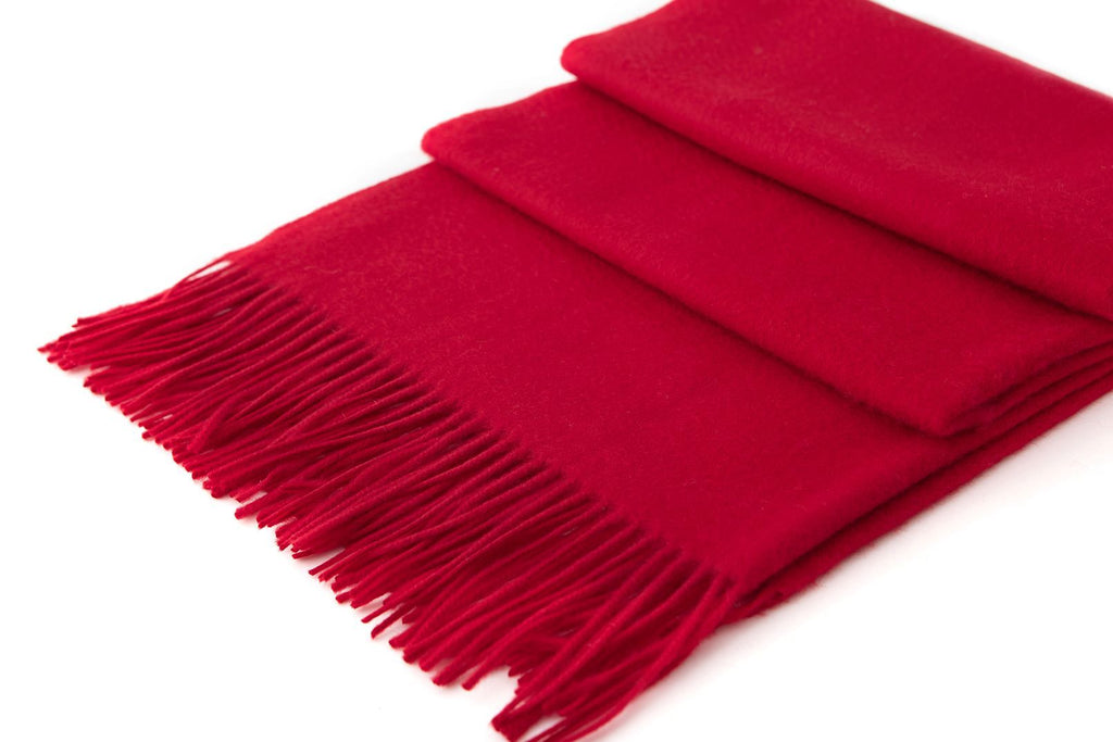 Large Cashmere Scarf, Red