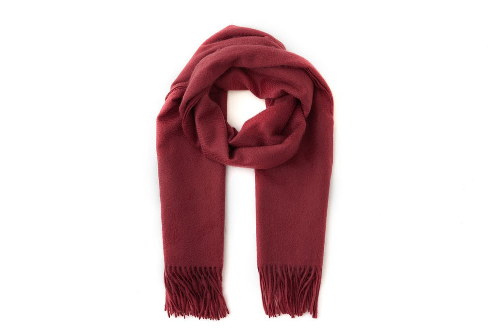 Large Cashmere Scarf, Wine