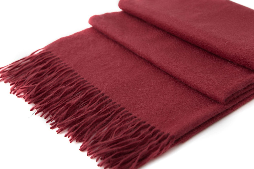 Large Cashmere Scarf, Wine