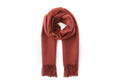 Large Cashmere Scarf, Rose Red