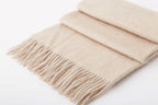 Large Cashmere Scarf, Beige