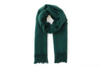 Large Cashmere Scarf, Dark Green