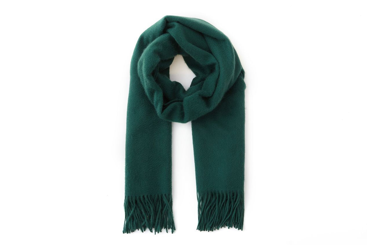 Large Cashmere Scarf, Green