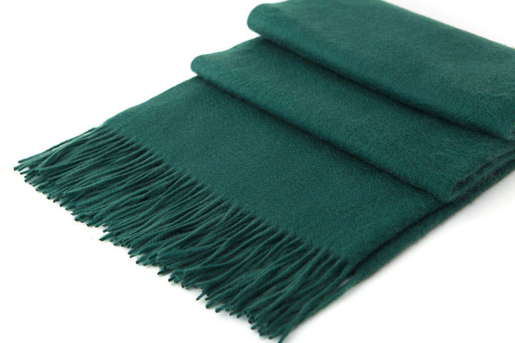 Large Cashmere Scarf, Green