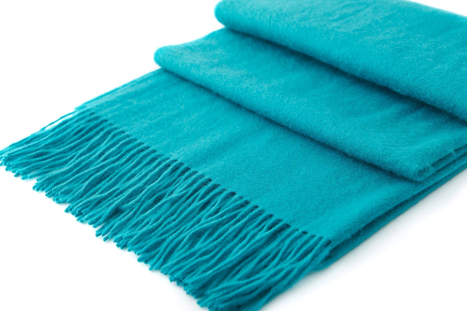 Large Cashmere Scarf, Teal Green