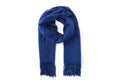 Large Cashmere Scarf, Denim Blue