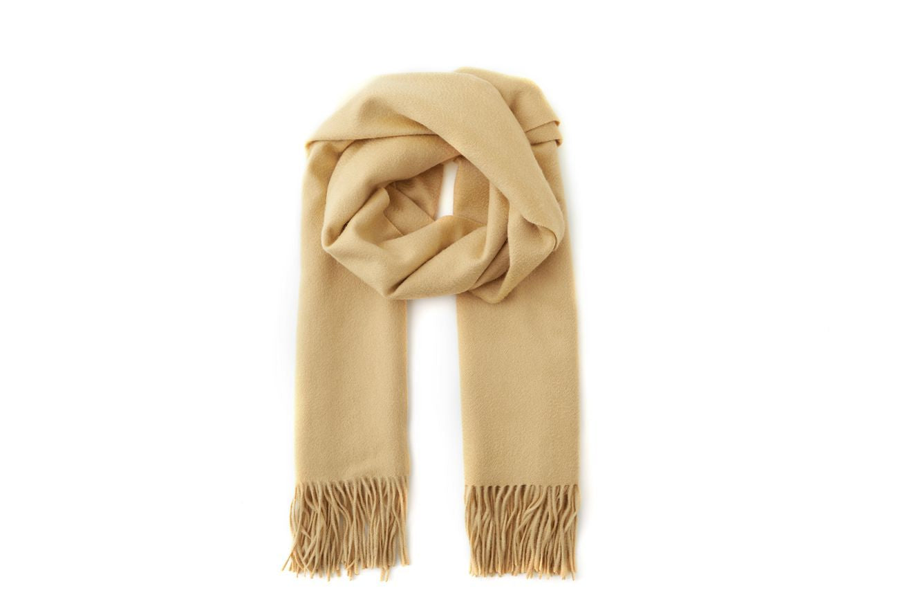 Large Cashmere Scarf, Camel