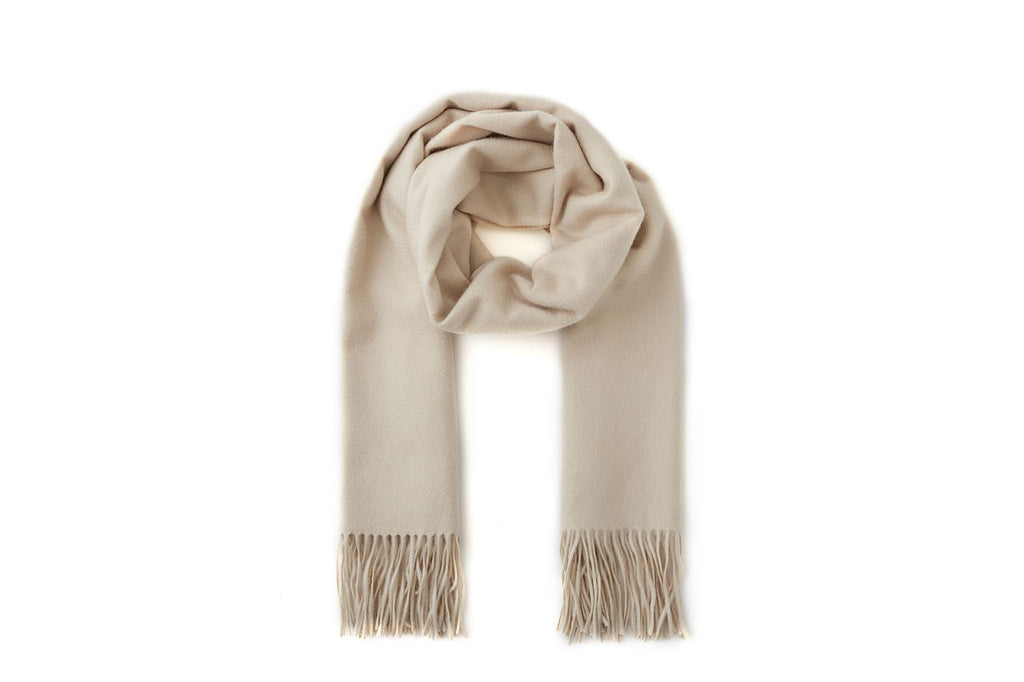Large Cashmere Scarf, Champagne