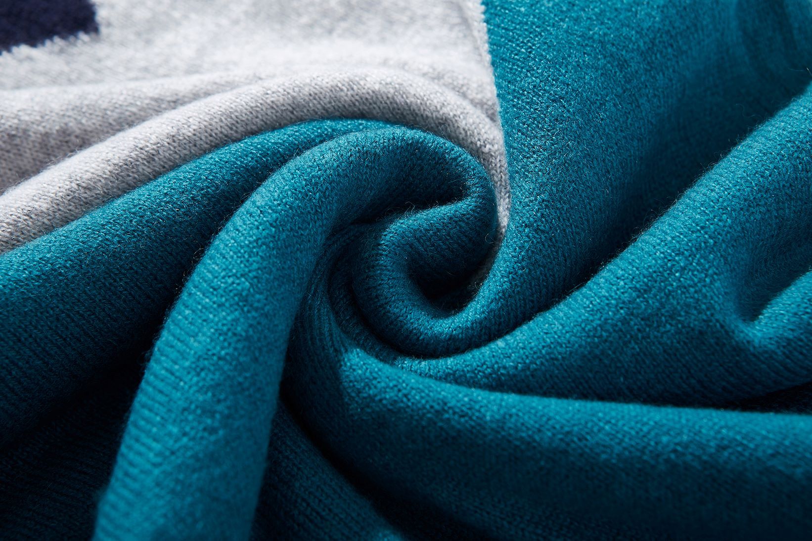 Hand Knitted Arrow Cashmere Scarf, Navy