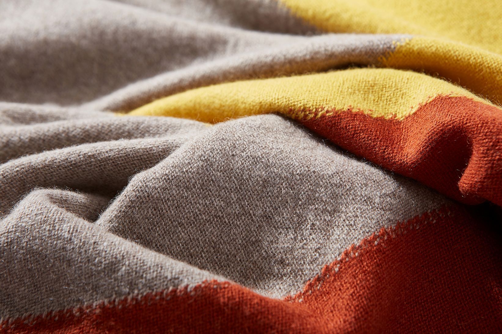 Hand Knitted Arrow Cashmere Scarf, Taupe