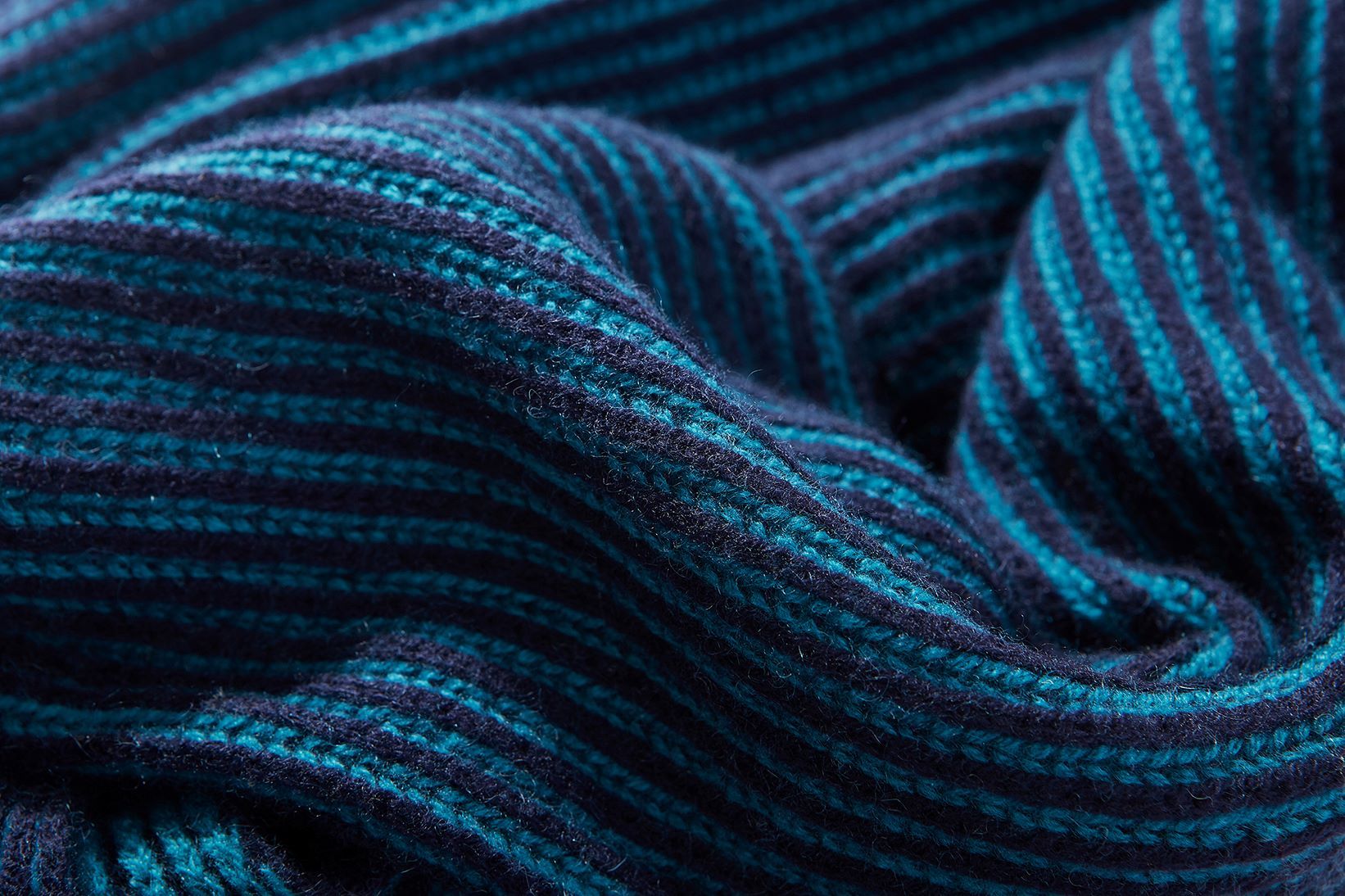 Cashmere Sleeves Scarf, Navy & Teal