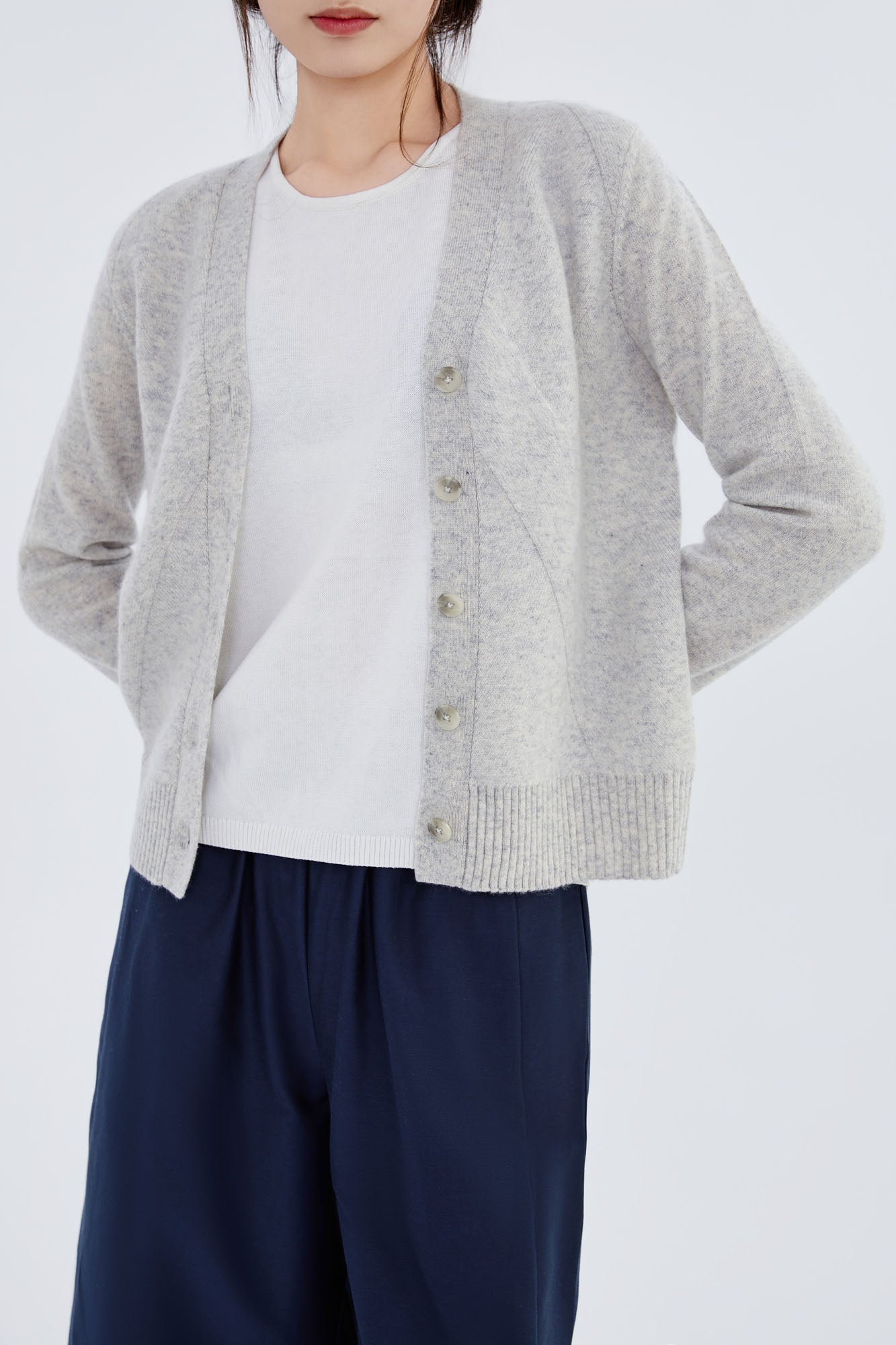Cashmere Chervon Cardigan