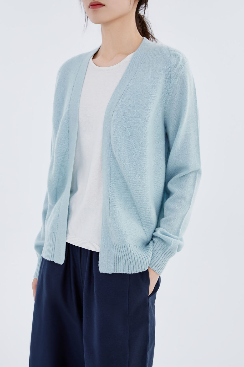 Cashmere Chervon Cardigan