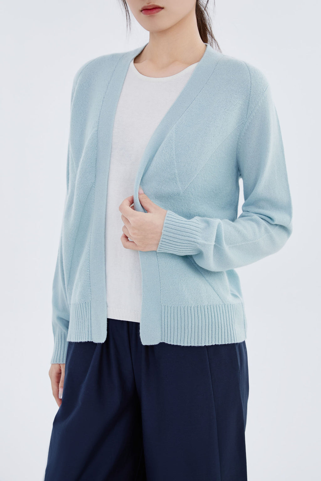 Cashmere Chervon Cardigan