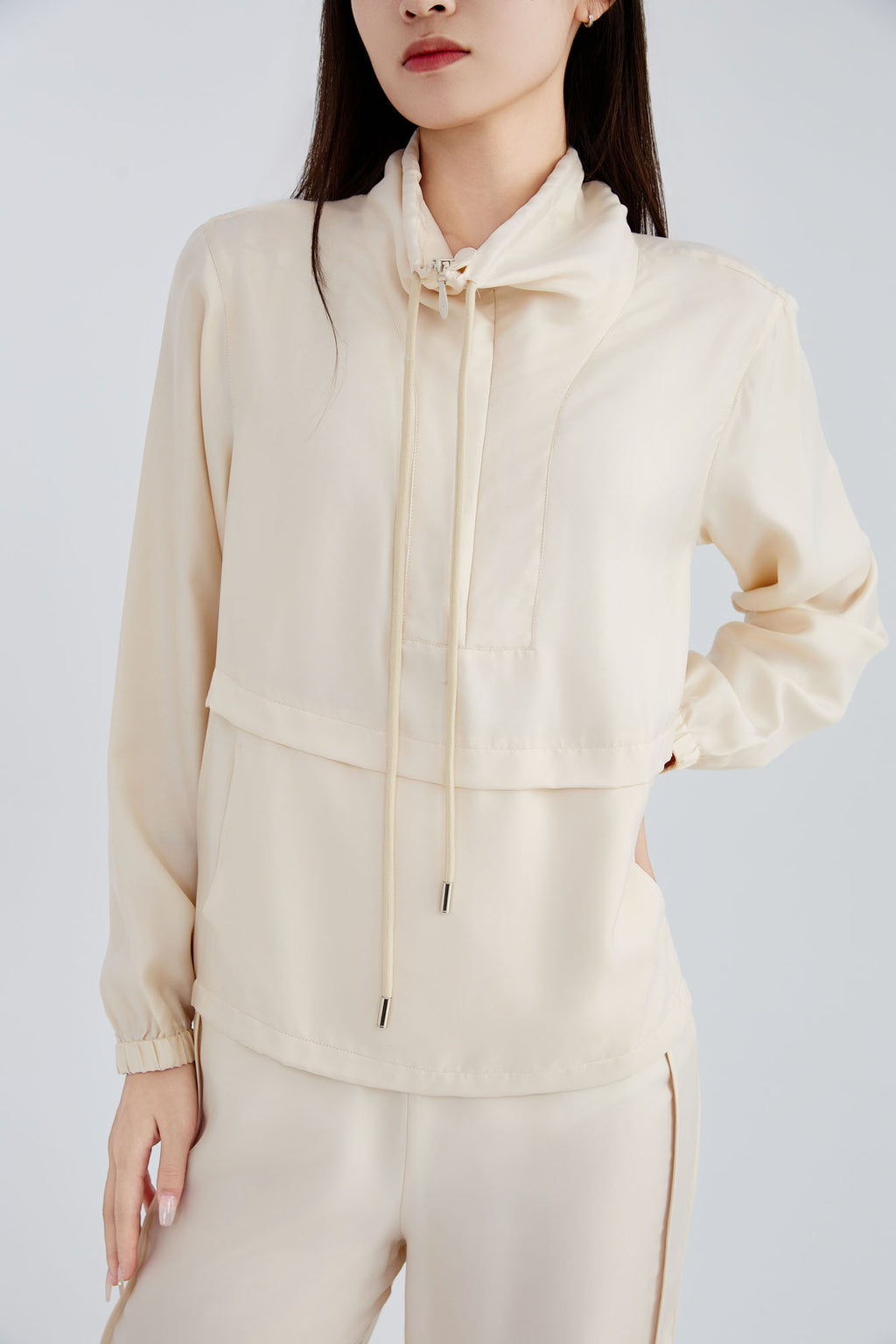 Silk UV Protection Funnel Neck Sport Hoodie