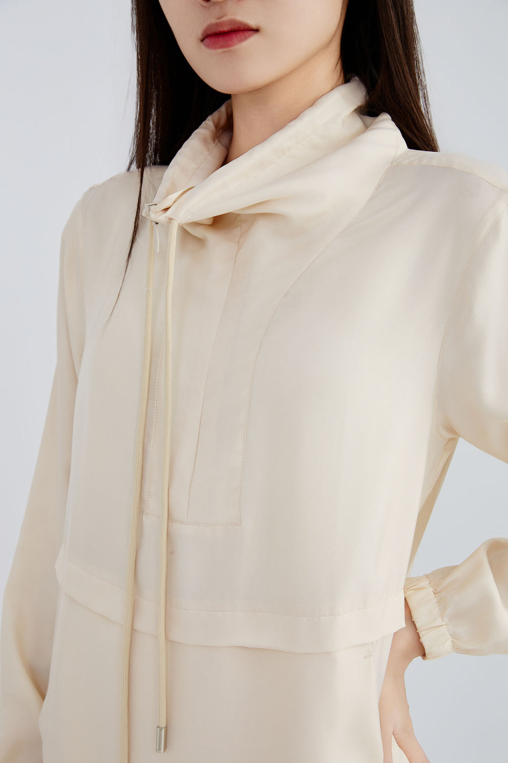 Silk UV Protection Funnel Neck Sport Hoodie