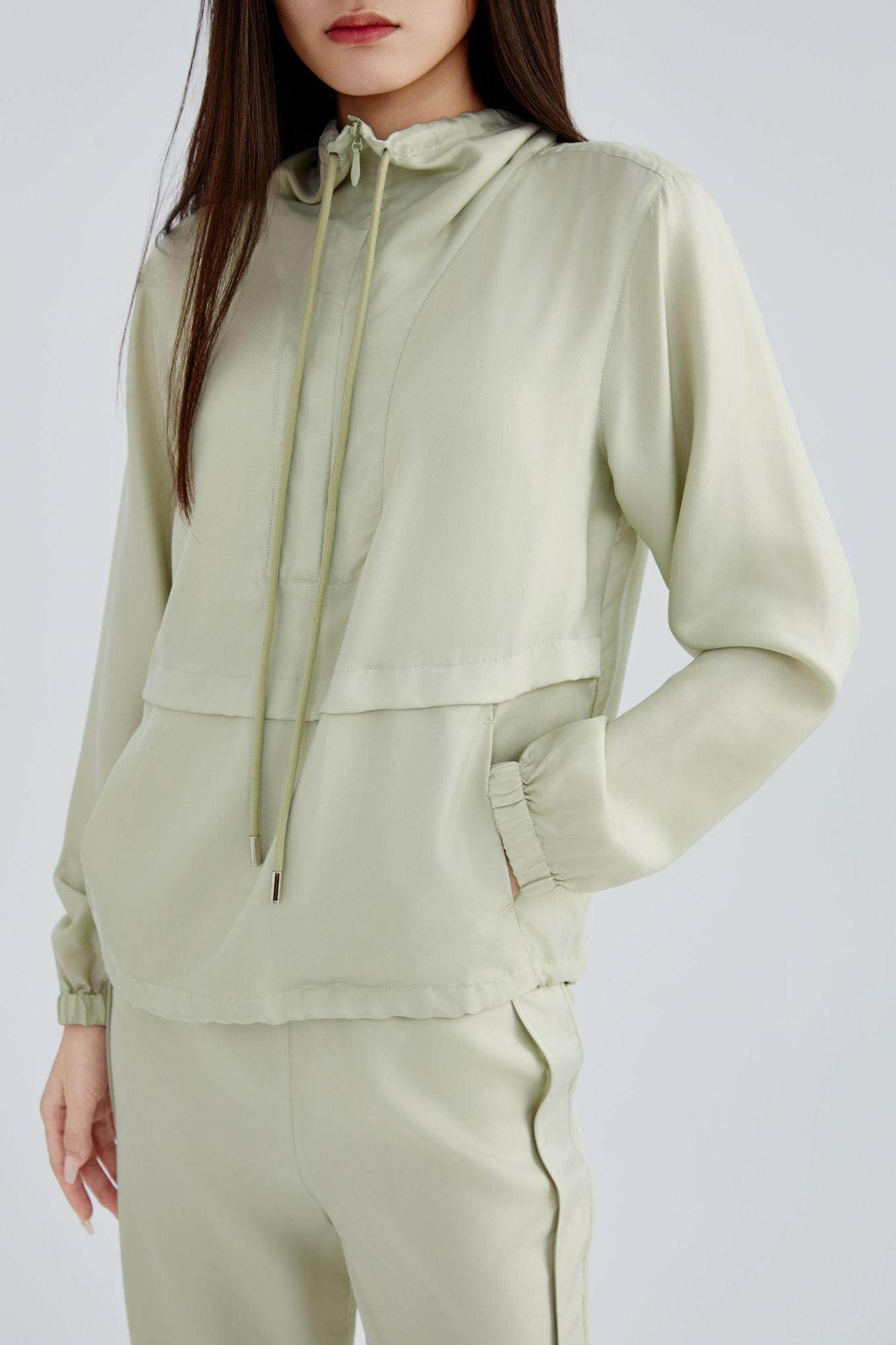 Silk UV Protection Funnel Neck Sport Hoodie