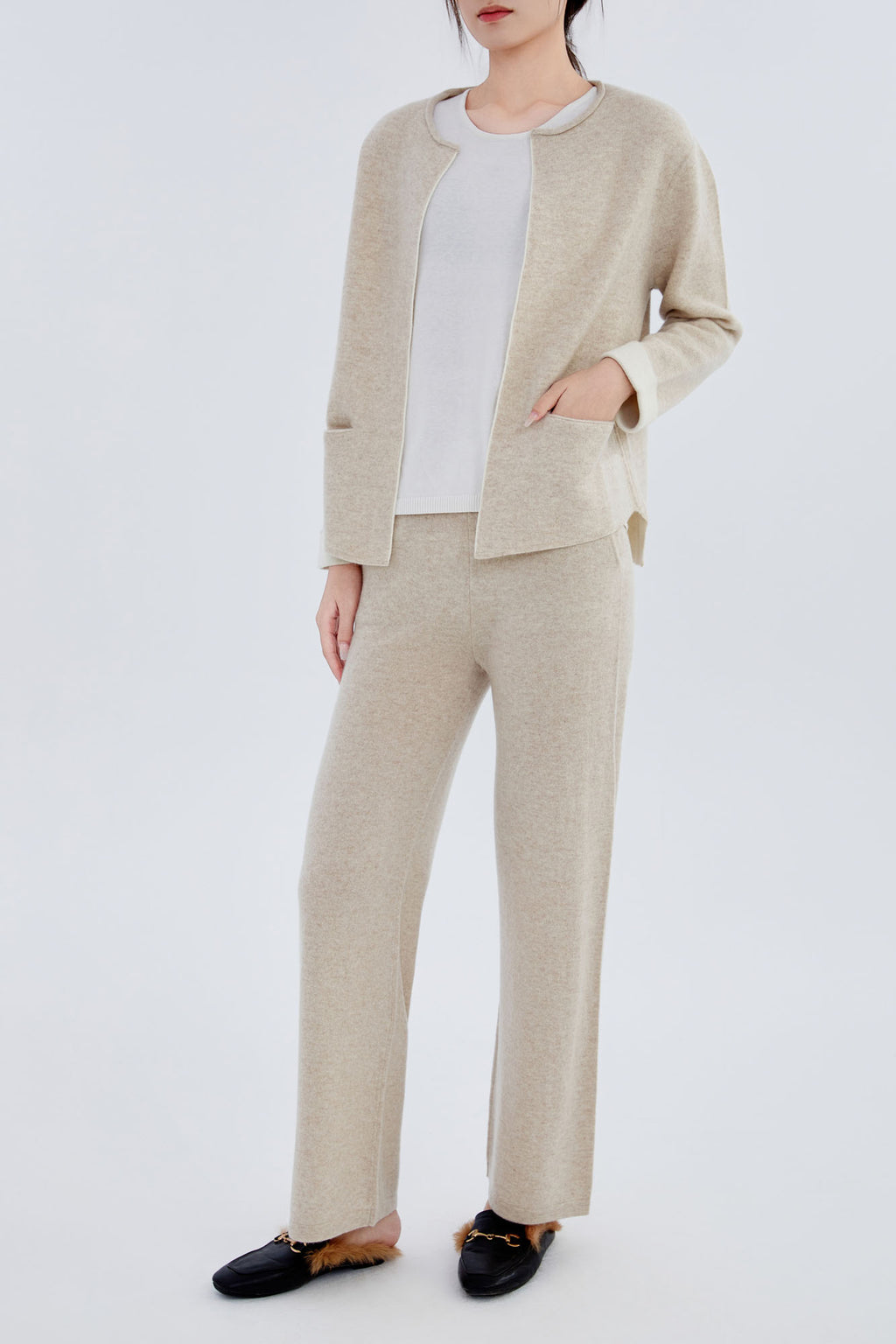 Cashmere Open Cardigan