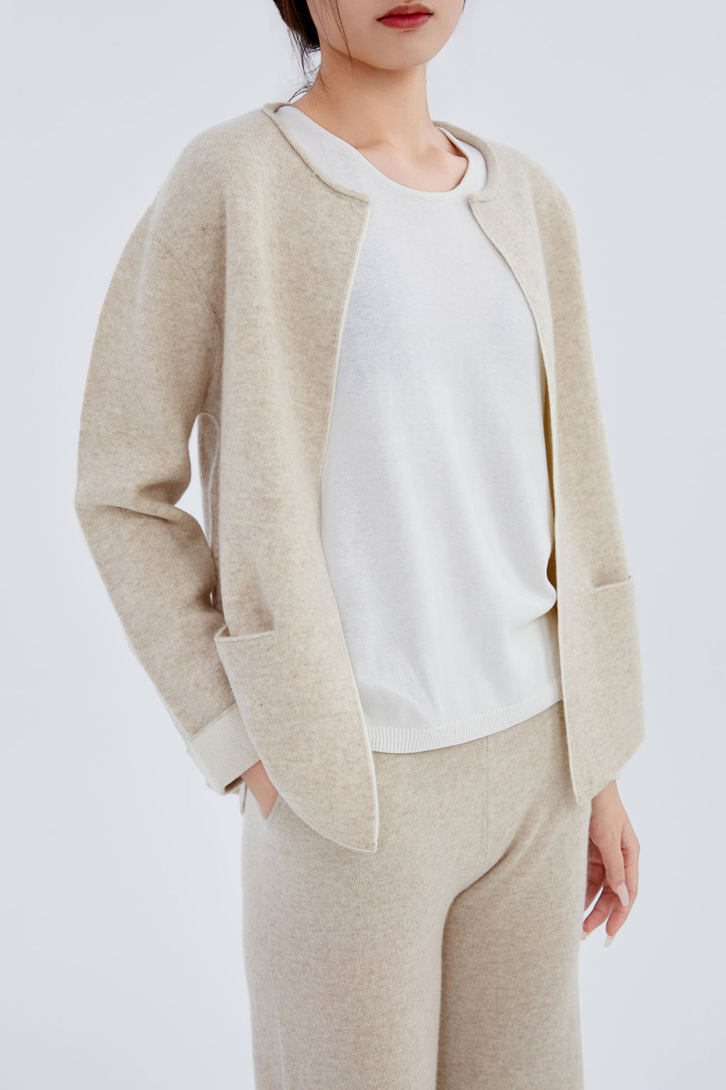 Cashmere Open Cardigan
