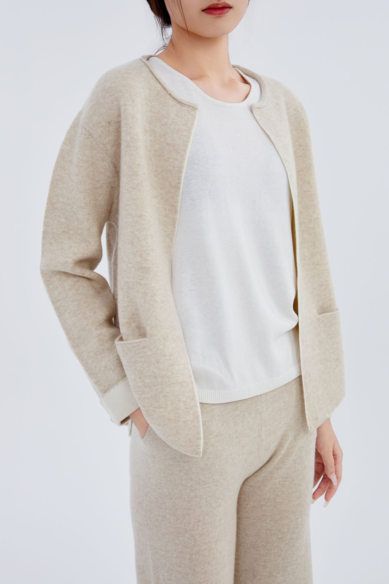 Cashmere Open Cardigan