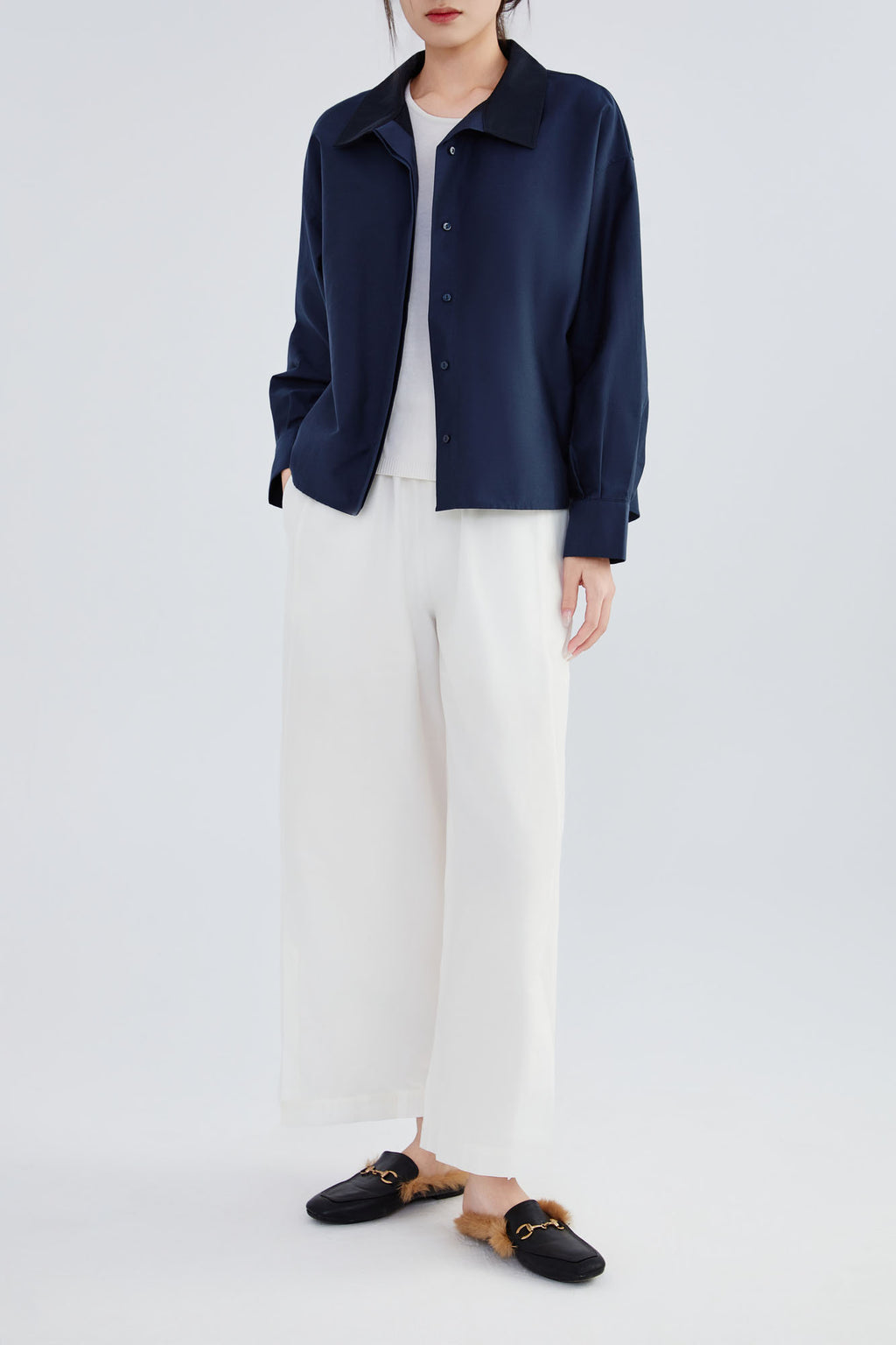 Silk & Cotton Flare Shirt