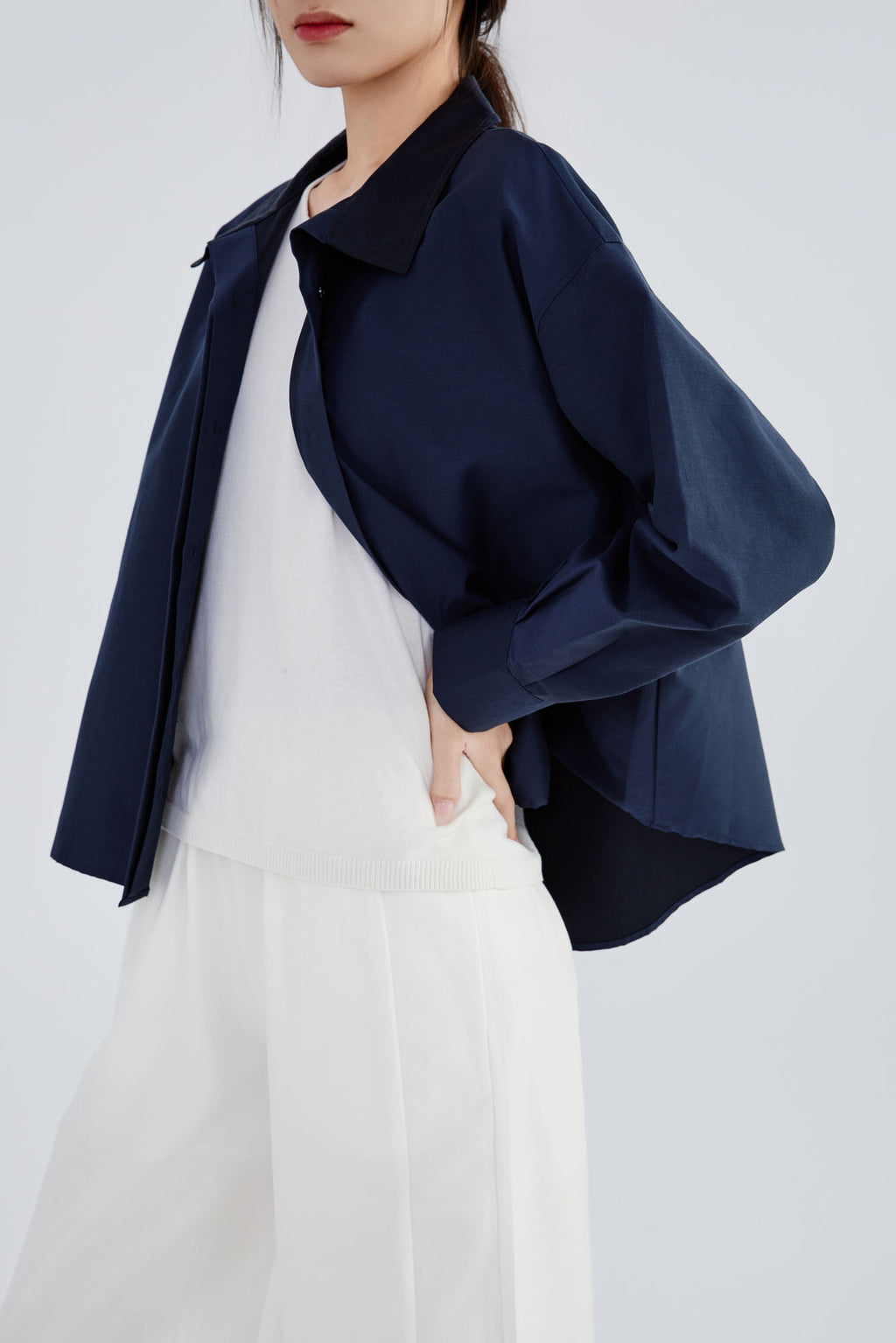 Silk & Cotton Flare Shirt